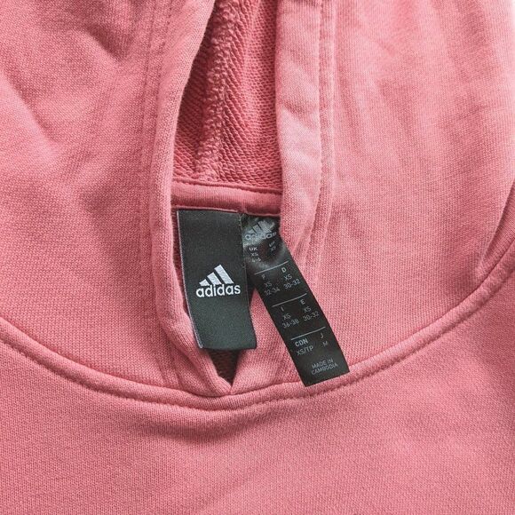 ADIDAS pink logo long hoodie pastel pink XS K1 - Picture 3 of 14